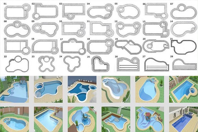Kiểu dáng thiết kế hồ bơi ngoài trời 