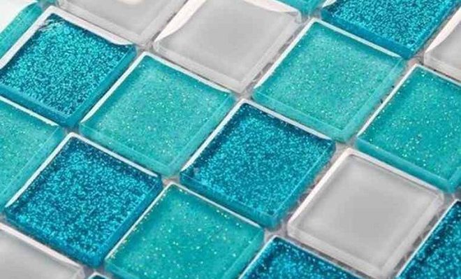 Gạch mosaic kính ốp hồ bơi 
